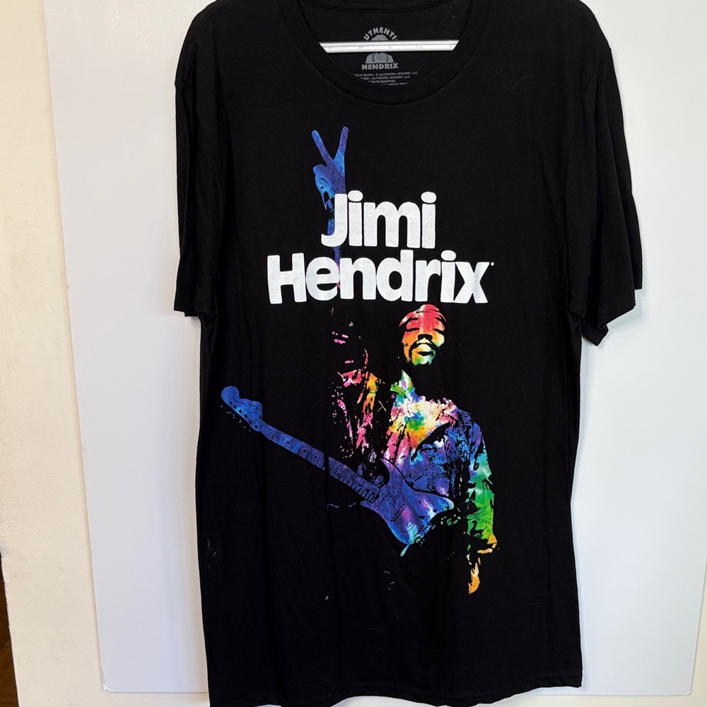 Jimi Hendrix Black Multicolor Graphic Tee